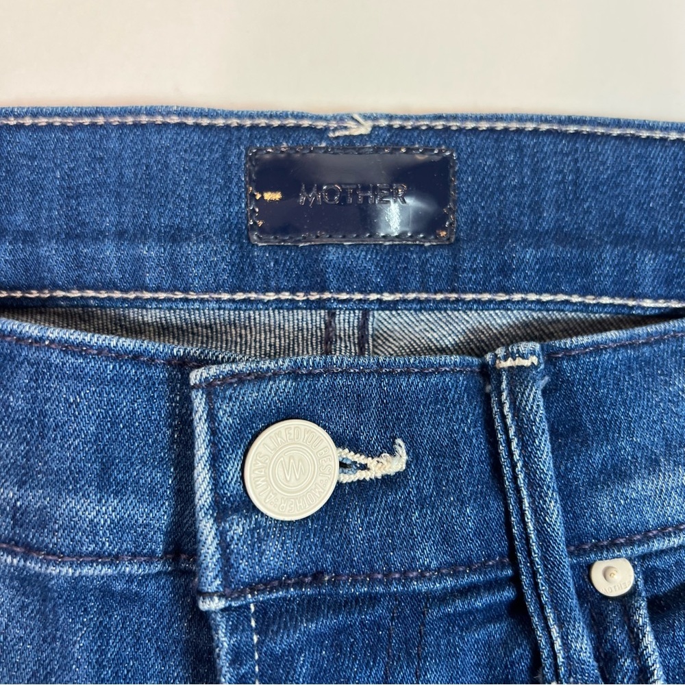 MOTHER Denim The Insider Crop Step Fray Jeans Second Thyme Around Size 27 - Picture 8 of 16